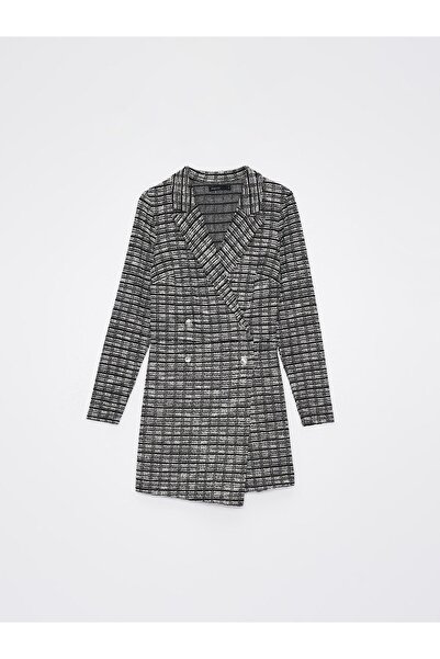 NO BRAND Salopetă multicoloră, crop top, cu guler, mâneci lungi, pantaloni sc...