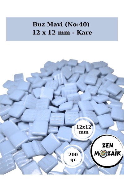 Zen Mozaik Sanatsal Mozaik Çalışmalarınız Için 12X12 Mm - Kare Cam Mozaik Taşı