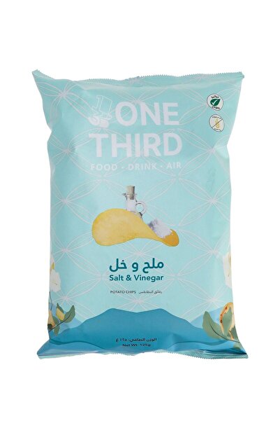 One Third رقائق البطاطس بالملح والخل 125 جرام