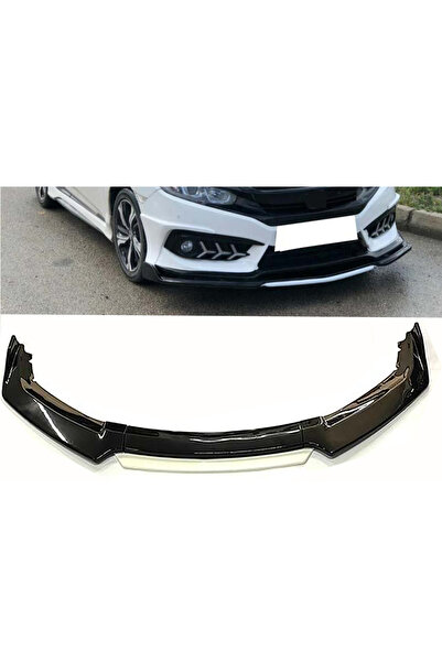 HasAkman Honda Civic Fc5 2016-2021 Beyaz Şeritli Renkli Ön Ek Ön Lip Piona Bl...