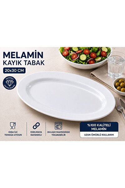 BİZ ZÜCCACİYE Melamine Kayık Plate 20X30 cm