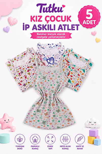 Alıç Tutku Girls' Cotton Undershirt with String Straps (Tutku Yeti̇ki̇li̇ Sat...