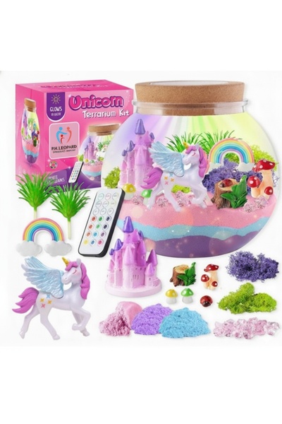 LEOPARD DEMASQUE Kit creativ unicorn terariu magic lampă DIY cristal telecomandă