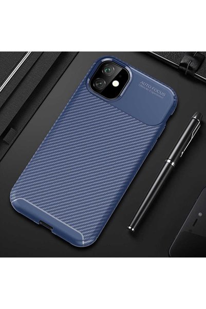 Ummeslem حافظة متوافقة مع هاتف Apple Iphone 11 بتصميم كربوني نحيف لحماية عدسة...