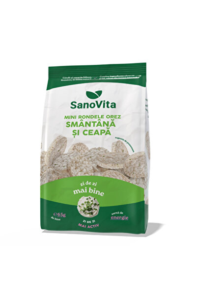 Sano Vita Mini rulouri de orez cu smântână și ceapă 65g