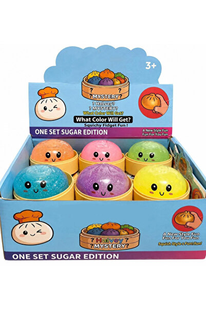Shoplandu Simli Çin Mantısı Squishy Oyuncak – Sürpriz Renkli Yumuşak Stres