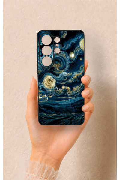 Vip Case Samsung S26 Ultra Uyumlu Yıldızlı Gece Desenli Silikon Kılıf