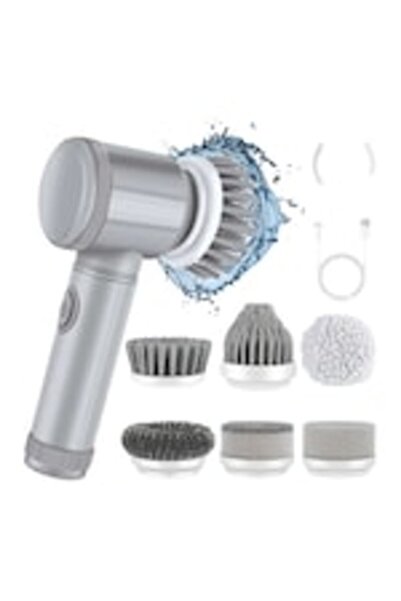 OEM Perie electrica rotativa cu 6 capete de schimb, pentru curatare bucatarie...