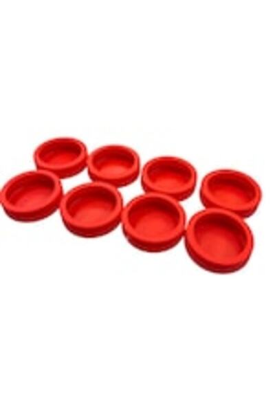 OEM Set 8 capace pentru borcane, rosu, silicon