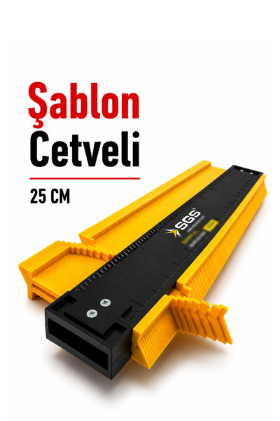 SGS Şablon Cetveli Kontur Ölçüm Karmaşık Şekil Profil Kopyalama Şekil Tarağı ...