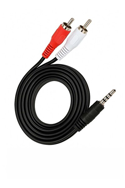 Duravel 3.5mm-1.5meter to RCA PLUGS Cable, Stereo Y-Splitter Adapter Cord, Black