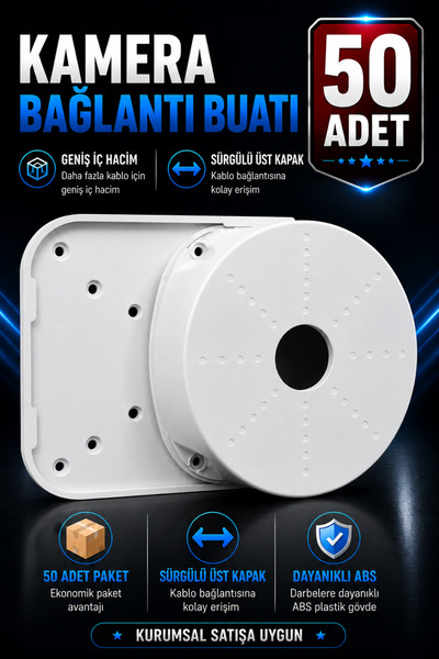 Life 360 Kamera Bağlantı Buatı 50 Adet Ekonomik Paket | 12x12x5 cm | Sürgülü ...