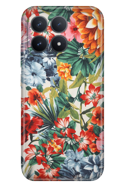 Cekuonline Poco F8 Pro 6.59" Case Colorful Silicone Printed Tpu Artistic Flower