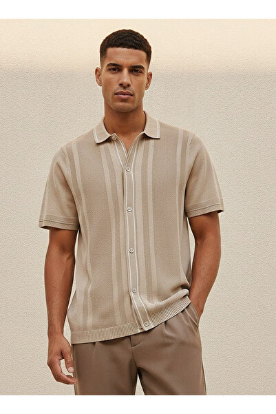 Iconic Regular Fit Collared Textured Short Sleeves Shirt