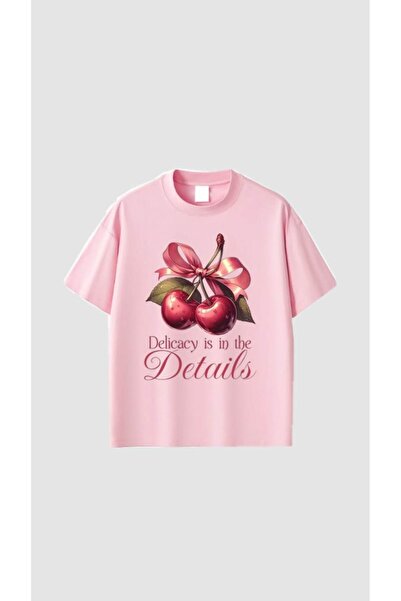 classy moda Tricou unisex oversize cu model roz – Colecția sezon nou