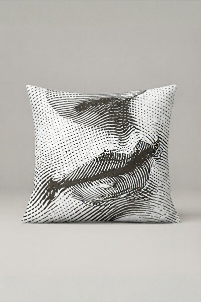 Generic Brand Black and White Artistic Hand-Printed Cushion Cover 304 – Artis...