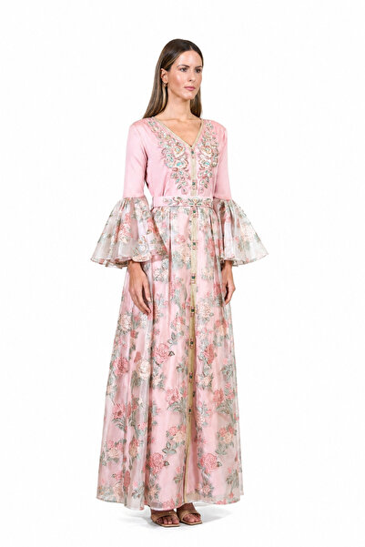 ELEGANZA LA MODE Pink Moroccan Kaftan – ELM M 666