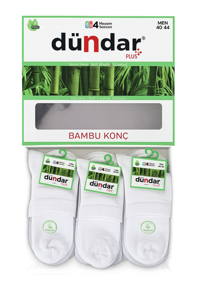 Dündar Çorap 4 Mevsim 12'li Erkek Bambu Konç Dikişsiz Kokulu