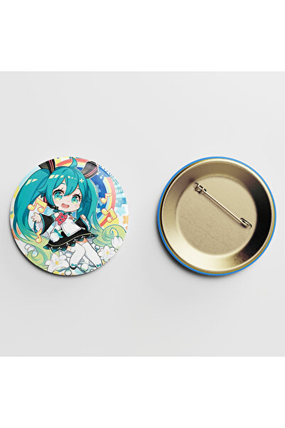 Eymi Design Project Sekai Hatsune Miku 1 adet 58MM Metal iğneli Çanta Rozeti