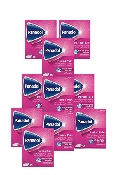 Panadol 10 قطع من أقراص تخفيف آلام الدورة الشهرية 500/65 ملغ، 16 قرصًا
