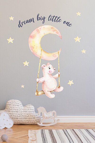 Sim Tasarım Swinging Teddy Bear Wall Sticker Set
