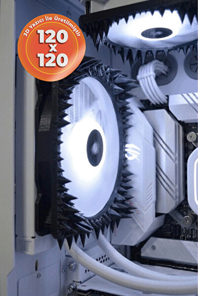 Kınık Buz 120x120 mm Siyah Çerçeveli Oyun PC aksesuarı , Masaüstü Bilgisayar ...