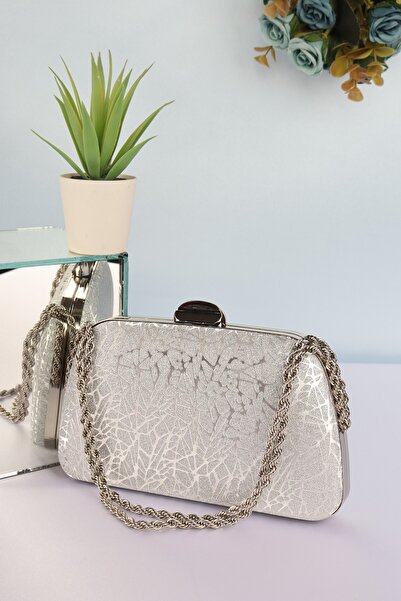 weem bag إيليسارا EB0718 |   حقيبة سهرة جديدة بسلسلة على شكل ورقة شجر ومقبض ل...