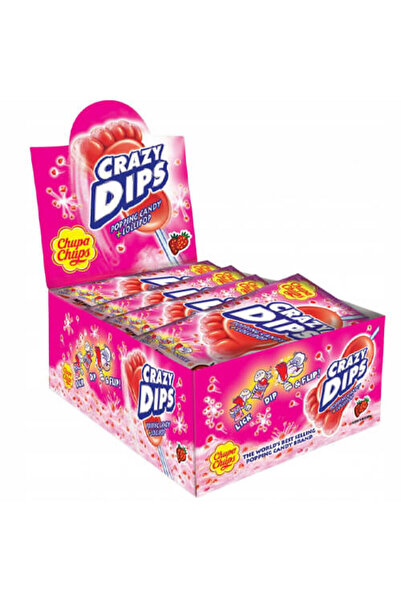 Chupa Chups CRAZY DIPS (24x14gr.) - (STRAWBERRY) (640044)
