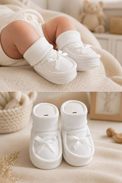 Pico Baby Newborn Baby Combed Cotton Bowknot Booties Socks