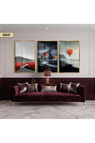 Harika bir ev Modern Sea Landscape Concept with Burgundy Highlights |   Frame...