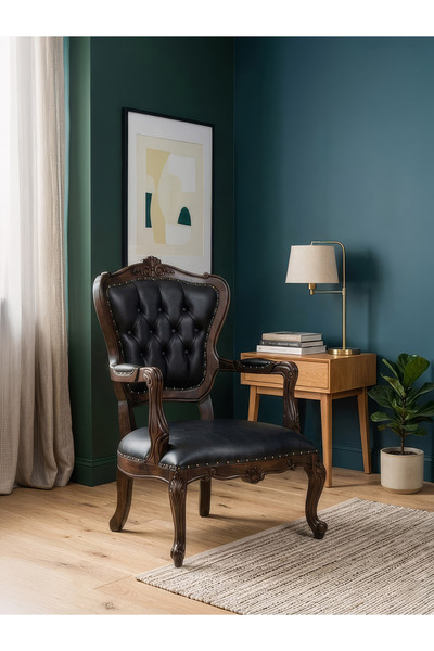 Gazzini Furniture Royal Klasik Ahşap İşlemeli Berjer