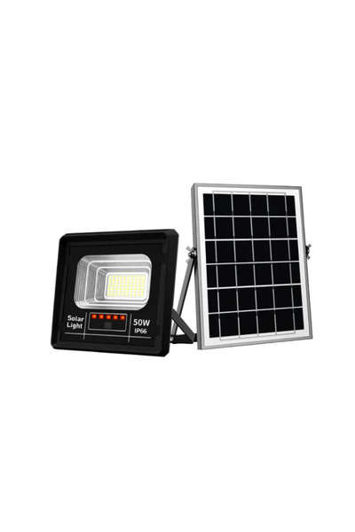 Jortan Proiector Solar 200W IP66 cu Indicator Baterie și Telecomandă 6500K