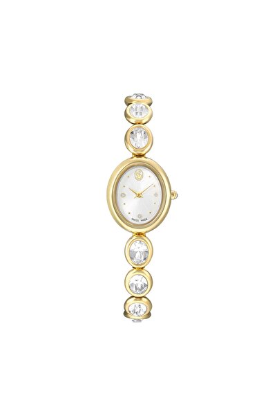 Swarovski Imber oval Saat, İsviçre Üretimi, Metal bileklik, Altın Rengi, Altı...
