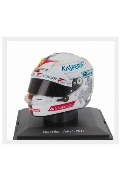 Spark Sebastian Vettel Scuderia Ferrari # Model de cască Formula 1 2017 cu vi...