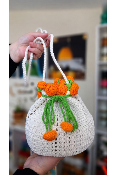 Generic Brand From the Sümeyre Heybe Series - Bouquet Bag with Roses
