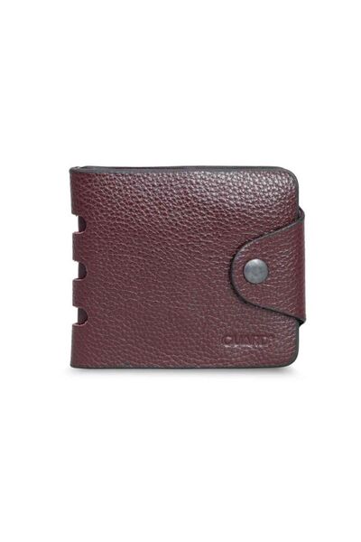 Çıkrık Guard Patlı Sports Leather Horizontal Men's Wallet - Claret Red
