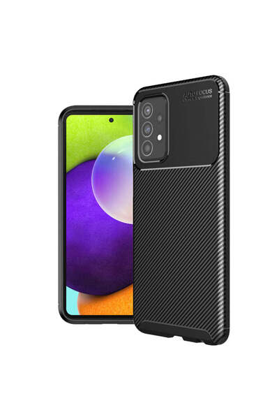 Techsuit Husă pentru Samsung Galaxy A52 5G, Fibră de carbon, negru - negru