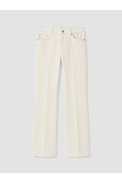 LC Waikiki بنطلون جينز نسائي من Ecru Flare