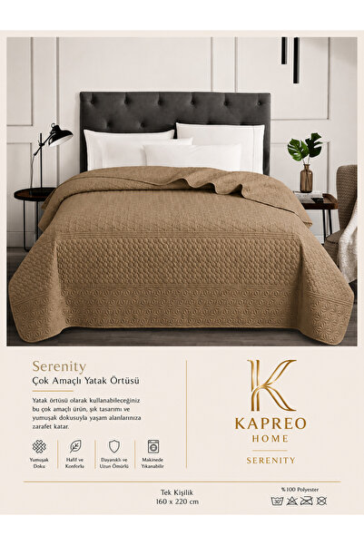 Kapreo Home Çok Amaçlı Çift Taraflı 8tek Kişilik Yatak Örtüsü 160 X 220 Açık ...