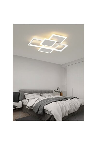 Laleluli Candelabru LED integrat, dreptunghiular, alb, 48 x 48 x 12 cm, 42 W,...