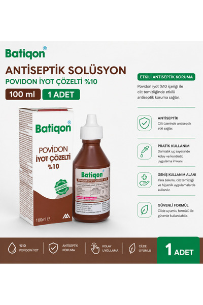 Genel Markalar Karvel Medikal Batikon 1 Adet Povidon İyot %10 Antiseptik Solü...