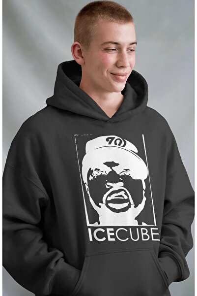 SEVBANO هودي فاخر كبير الحجم مطبوع عليه Ice Cube Rapper Singer للجنسين