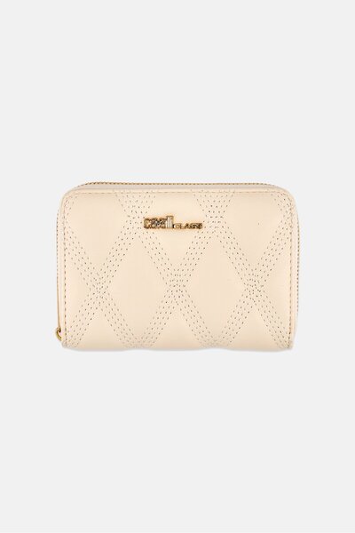 Cavalli Class Women Brand Logo Wallet, Cream