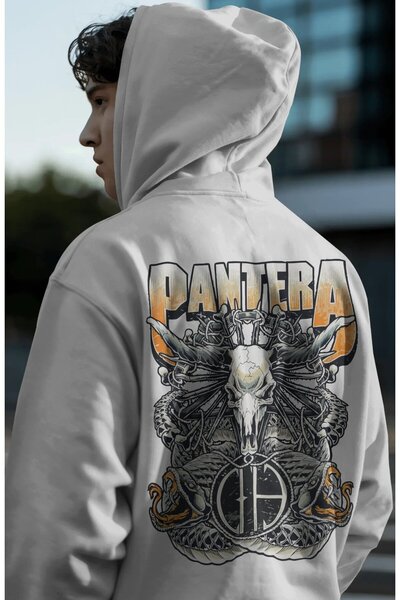 SEVBANO Pantera rok metal muzički bend, unisex oversize premium hoodie sa zad...