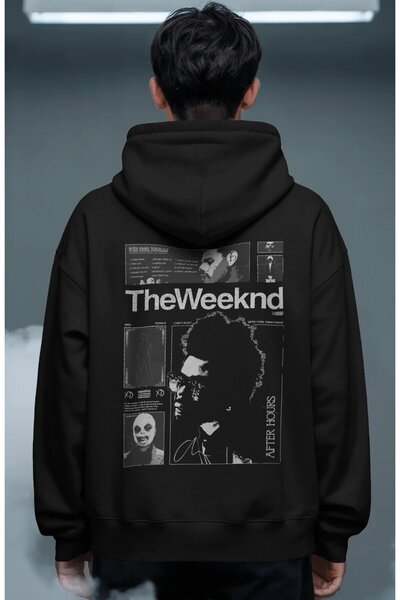 SEVBANO The Weeknd Ράπερ Τραγουδιστής με στάμπα στην πλάτη Unisex Oversize Pr...
