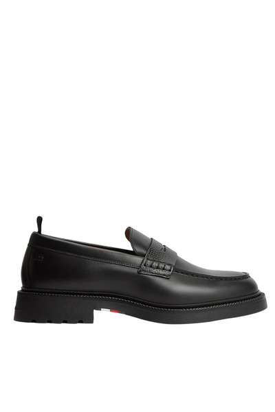 Tommy Hilfiger Ανδρικά Δερμάτινα Loafers Μαύρα FM0FM05968-BDS