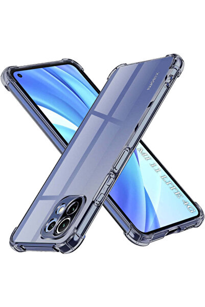 Techsuit Калъф за Xiaomi Mi 11 Lite, Удароустойчив, Прозрачен силиконов, опуш...