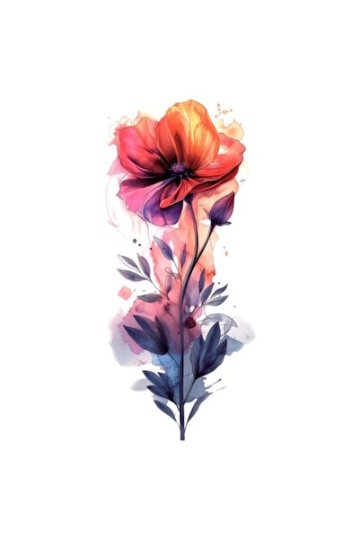 FlashTattoosRomania Tatuaj Temporar, Tatuaje Flash România, Floare în acuarel...