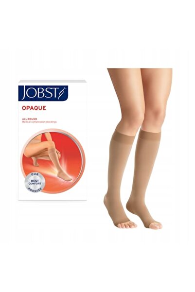 JOBST Ciorapi compresivi opaci CCL1, Mărimea 3, cu vârf deschis, Culoare caramel