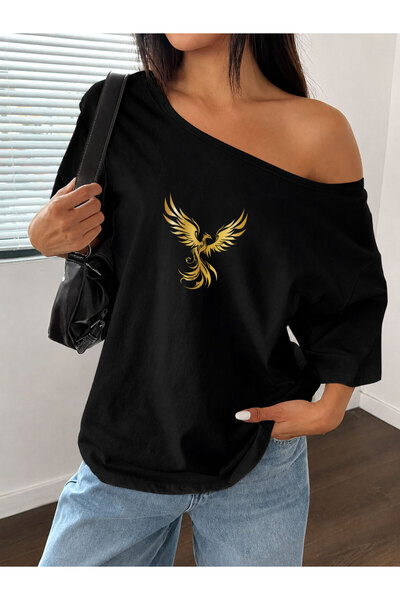 Flood Of Style T-Shirt - Μαύρο - Χαλαρό
